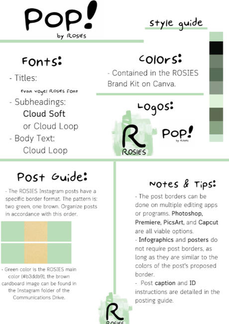 &quot;Content Plan&quot; for ROSIESjobs. 2022.