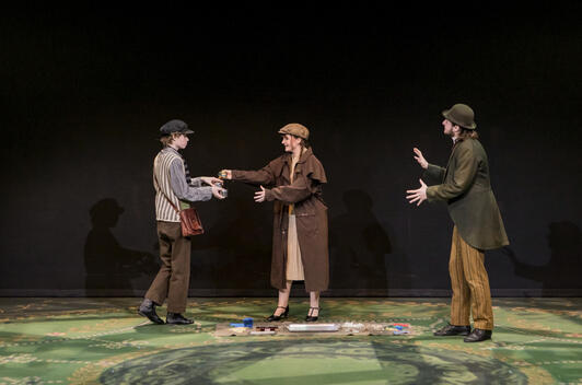 Actors: Daniel Mercado, Lizzy Butler, Jack D&#39;Agostino; Props: Leather Satchel, Cans, Music Box, Marketeer Merchandise Blanket