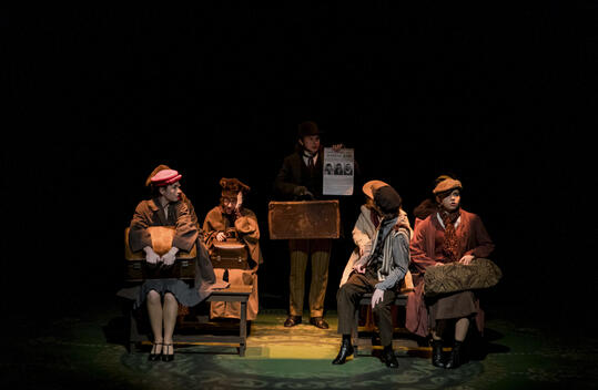 Actors: Jack D&#39;Agostino, Daniel Mercado, Josephine Partridge, Ensemble; Props: Leather Satchel, Suitcases, Carpet Bag, Train Benches, Wanted Poster